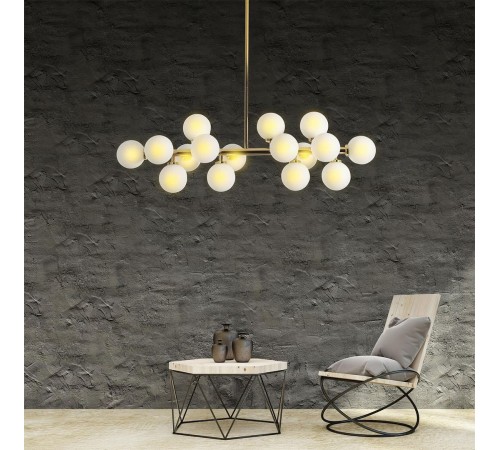 Люстра на штанге LUMINA DECO LDP 6033-16 GD Marsiada Люстра на штанге LUMINA DECO LDP 6033-16 GD Marsiada