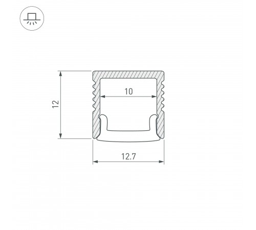Профиль накладной Arlight 040326(1) FANTOM-BENT Профиль накладной Arlight 040326(1) FANTOM-BENT
