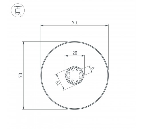 Профиль подвесной Arlight 037770 SL-ROUND Профиль подвесной Arlight 037770 SL-ROUND