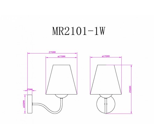 Бра MyFar MR2101-1W Charlotte Бра MyFar MR2101-1W Charlotte