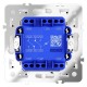 Выключатель проходной двухклавишный с подсветкой без рамки Voltum VLS020401 S70