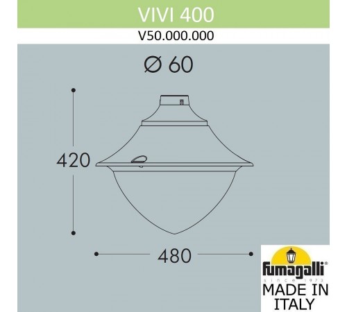 Плафон полимерный Fumagalli V50.000.000.LXD6L Vivi Плафон полимерный Fumagalli V50.000.000.LXD6L Vivi