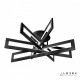 Потолочная люстра iLedex 9082-R800-X 128W BK Stalker