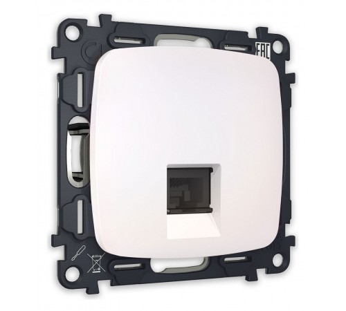 Розетка Ethernet RJ-45 и со шторками, без рамки Ambrella Volt MO212010 Quant Розетка Ethernet RJ-45 и со шторками, без рамки Ambrella Volt MO212010 Quant