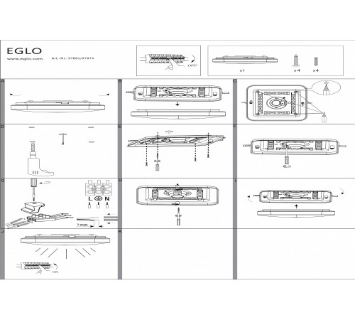 Накладной светильник Eglo ПРОМО 97874 Frania