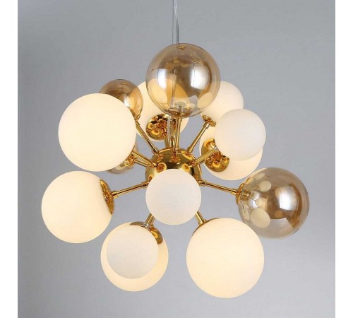 Подвесная люстра LUMINA DECO LDP 8565-10/16 GD+TEA Galaksida Подвесная люстра LUMINA DECO LDP 8565-10/16 GD+TEA Galaksida