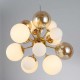 Подвесная люстра LUMINA DECO LDP 8565-10/16 GD+TEA Galaksida