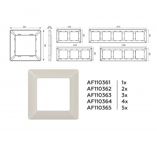Рамка на 4 поста Ambrella Volt AF110364 Line Рамка на 4 поста Ambrella Volt AF110364 Line