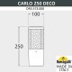 Наземный низкий светильник Fumagalli DR3.573.000.AXU1L Carlo Deco