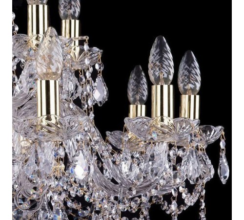 Подвесная люстра Bohemia Ivele Crystal 1411/10+5/240/G/Leafs 1411 Подвесная люстра Bohemia Ivele Crystal 1411/10+5/240/G/Leafs 1411