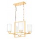 Подвесная люстра LUMINA DECO LDP 1239-5 F.GD Lino