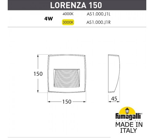 Накладной светильник Fumagalli AS1.000.000.LXJ1L Lorenza Накладной светильник Fumagalli AS1.000.000.LXJ1L Lorenza