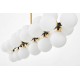 Люстра на штанге LUMINA DECO LDP 6033-24 BK+GD MARSIADA