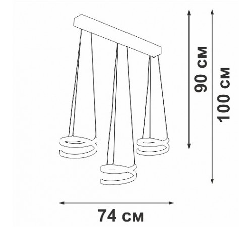Подвесной светильник Vitaluce V3047-0/3S V3047 Подвесной светильник Vitaluce V3047-0/3S V3047