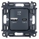 Механизм розетки 2хUSB type A и C Ambrella Volt VM177 Quant