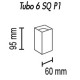 Накладной светильник TopDecor Tubo6 SQ P1 29 Tubo6 SQ