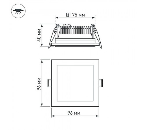 Встраиваемый светильник Arlight 014934 Lt-s96 Встраиваемый светильник Arlight 014934 Lt-s96