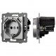 Розетка с заземлением и 2хUSB type A, без рамки Arlight 49820 SCT