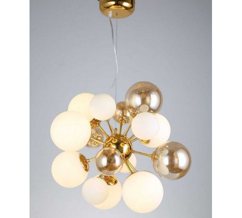 Подвесная люстра LUMINA DECO LDP 8565-10/16 GD+TEA Galaksida Подвесная люстра LUMINA DECO LDP 8565-10/16 GD+TEA Galaksida