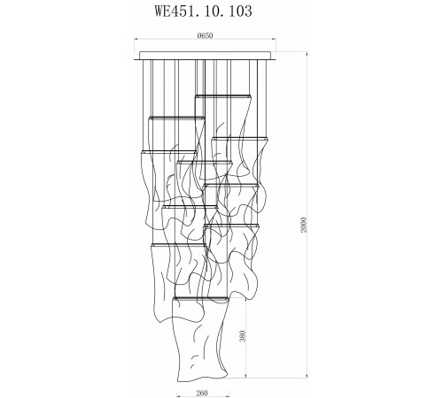 Подвесная люстра Wertmark WE451.10.103 Hanna Подвесная люстра Wertmark WE451.10.103 Hanna