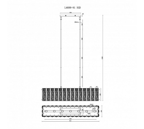 Светильник на штанге iLamp L4688-91 SGD Panorama