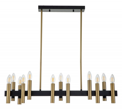 Люстра на штанге Indigo 13009/12PL Black Cero