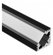 Профиль накладной угловой внутренний Arlight 015033 PDS45-T-2000 ANOD Black