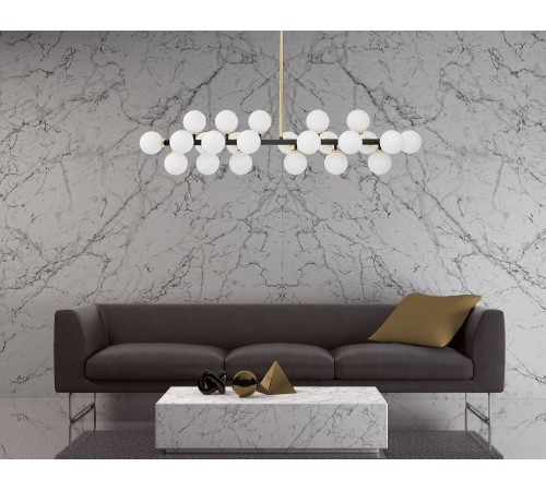 Люстра на штанге LUMINA DECO LDP 6033-24 BK+GD MARSIADA Люстра на штанге LUMINA DECO LDP 6033-24 BK+GD MARSIADA