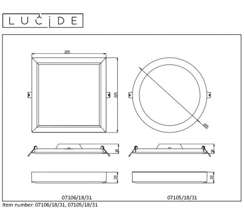 Накладной светильник Lucide 07105/18/31 Tendo-Led Накладной светильник Lucide 07105/18/31 Tendo-Led