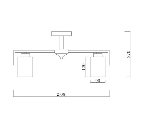 Люстра на штанге Escada 1142/5P Silver Style Люстра на штанге Escada 1142/5P Silver Style