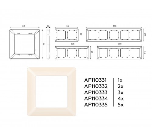 Рамка на 4 поста Ambrella Volt AF110334 Line Рамка на 4 поста Ambrella Volt AF110334 Line