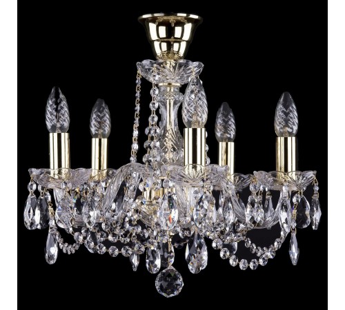Подвесная люстра Bohemia Ivele Crystal 1402/5/141/G/Tube 1402 Подвесная люстра Bohemia Ivele Crystal 1402/5/141/G/Tube 1402