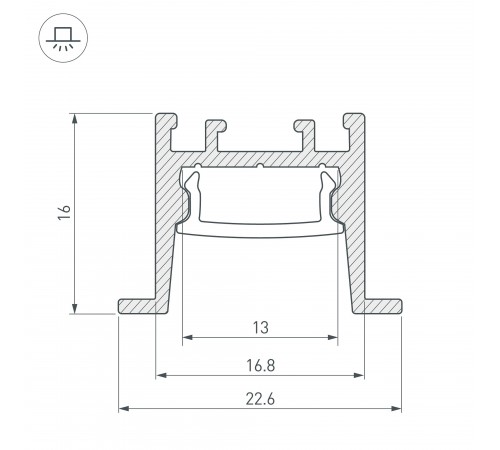 Профиль встраиваемый Arlight 031769 SL-COMFORT Профиль встраиваемый Arlight 031769 SL-COMFORT