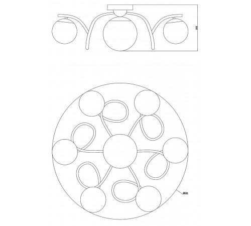 Потолочная люстра Moderli V1150-5C Circle Потолочная люстра Moderli V1150-5C Circle