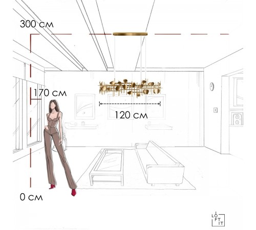 Подвесной светильник Loft it 10396/1200R Escama Подвесной светильник Loft it 10396/1200R Escama