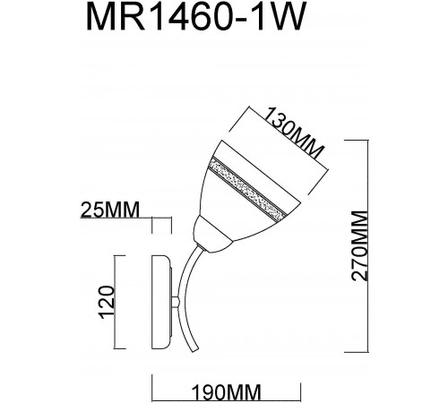 Бра MyFar MR1460-1W Emily Бра MyFar MR1460-1W Emily
