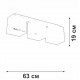 Накладной светильник Vitaluce V2879-1/3PL V2879