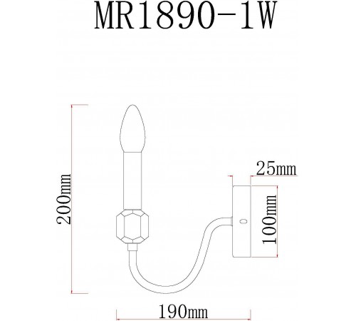 Бра MyFar MR1890-1W Lena Бра MyFar MR1890-1W Lena