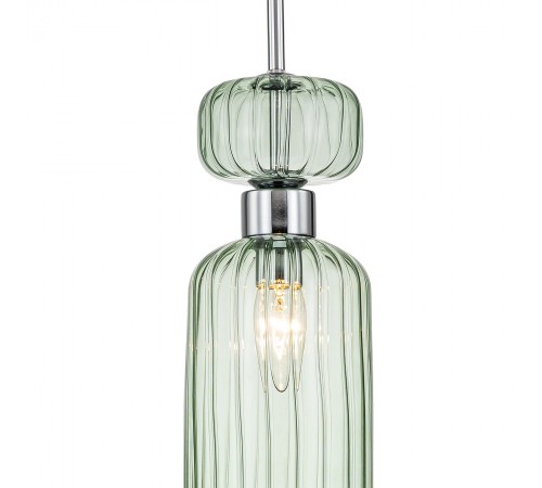 Подвесной светильник Escada 1141/1S Chrome/Green Gloss Подвесной светильник Escada 1141/1S Chrome/Green Gloss