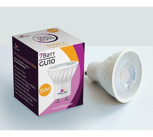 Лампа светодиодная Italline TP GU10/7W/3000K DIM TP Лампа светодиодная Italline TP GU10/7W/3000K DIM TP