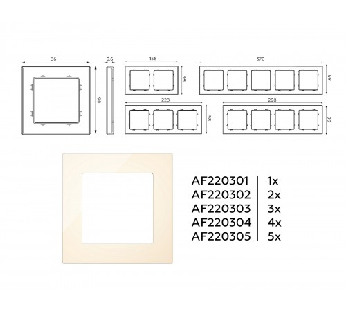 Рамка на 4 поста Ambrella Volt AF220304 Techno Рамка на 4 поста Ambrella Volt AF220304 Techno