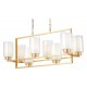 Подвесная люстра LUMINA DECO LDP 1239-8 F.GD Lino