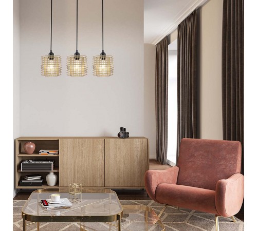 Подвесной светильник Escada 10190/3S Gold Grid Подвесной светильник Escada 10190/3S Gold Grid