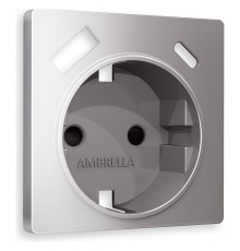 Накладка для розетки с заземлением и со шторками и 2хUSB type A и C Ambrella Volt AP5100 Quant