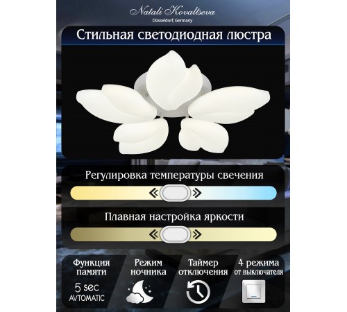 Потолочная люстра Natali Kovaltseva LED LAMPS 81116 Effect Потолочная люстра Natali Kovaltseva LED LAMPS 81116 Effect