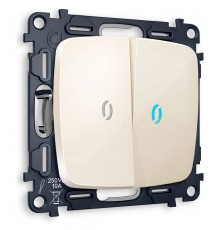 Выключатель проходной двухклавишный с подсветкой без рамки Ambrella Volt MO304040 Quant