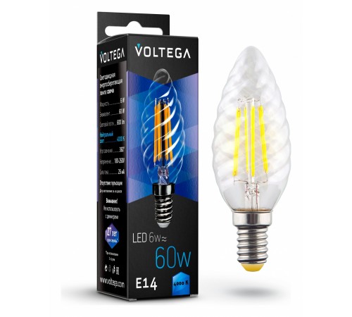 Лампа светодиодная Voltega 7028 Candle corn 6W Лампа светодиодная Voltega 7028 Candle corn 6W
