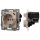 Розетка с заземлением и 2хUSB type A и C, без рамки Arlight 49832 SCT