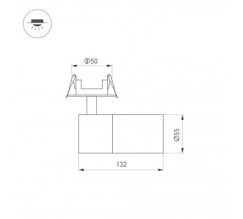 Встраиваемый светильник на штанге Arlight 051796 LGD-ARTEMIS-BUILT-FLAP-R55-12W Встраиваемый светильник на штанге Arlight 051796 LGD-ARTEMIS-BUILT-FLAP-R55-12W