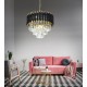 Подвесная люстра LUMINA DECO LDP 6003-400 BK+F.GD Funneli